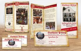 Gasthaus-Restaurant Ausstattung Print, Karten, Eventflyer, Geschenkgutscheine, Mittelaltermahl